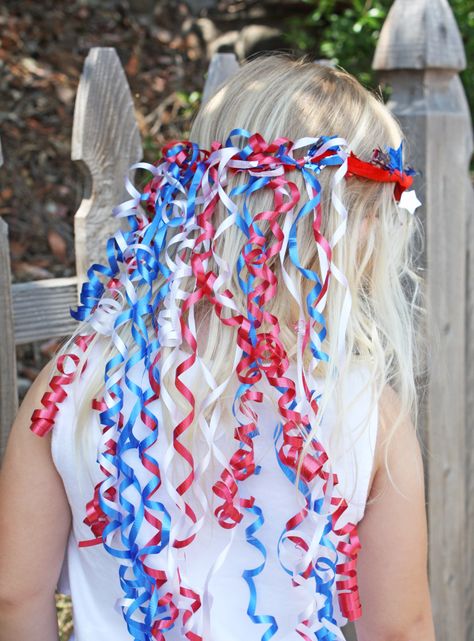 patriotic ribbon crowns Craft Crown, Ribbon Crown, 4th Of July Crafts, Patriotic Kids, 4th Of July Parade, 4th July Crafts, Ribbon White, Fourth Of July Food, Craft Kids