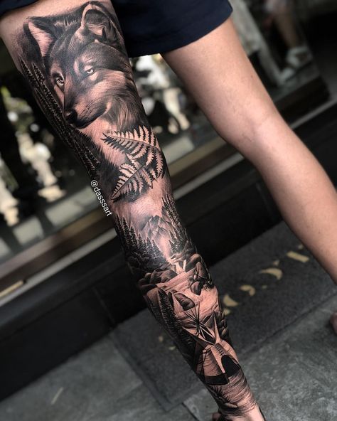 Native American Warrior Tattoos, Calf Tattoo Ideas, Animal Tattoos For Men, Best Leg Tattoos, Shin Tattoo, Native American Tattoo, Full Leg Tattoos, Native American Tattoos, Native Tattoos