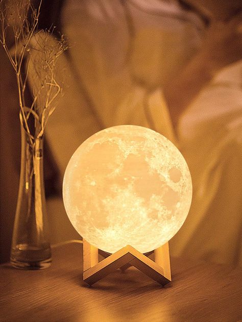 1pc Moon Lamp, 3D Moon Night Light With Base Galaxy Light, Soft Warm White Nightlights For Home, Decorative Night Light For Home Decor, Suitable For Boys, GirlsI discovered amazing products on SHEIN.com, come check them out! Moon Night Light, Night Lamp For Bedroom, Galaxy Light, 3d Moon, Bedroom Decor Lights, Decorative Night Lights, Electronic Candles, Lamp 3d, Galaxy Lights