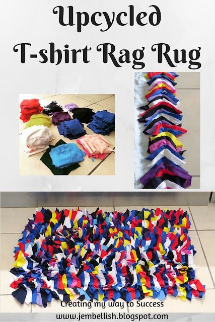 Tee Shirt Rug, Refashioning Clothes, Tee Shirt Crafts, Toothbrush Rug, Tshirt Quilts, Shirt Upcycle, Material Crafts, Shirt Craft, Rag Rug Diy