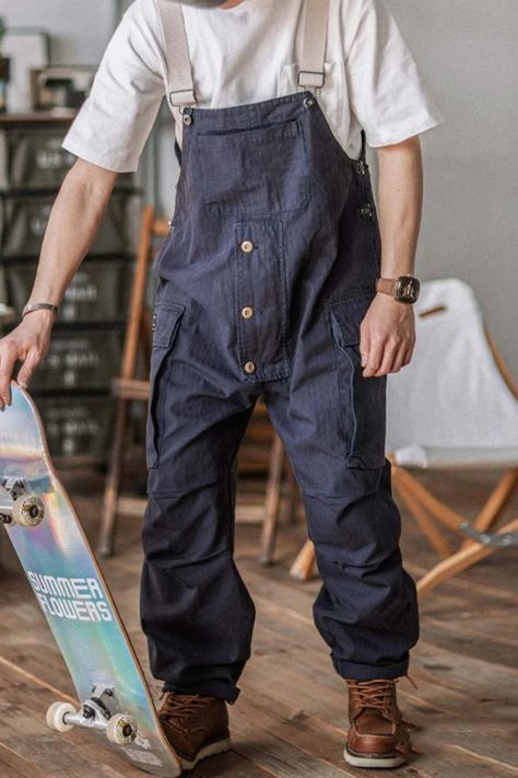 Style with our utility premium cargo for all your events this season from casual looks to your all-time travel looks. Cyberpunk Overalls, Jumpsuits Men, Overalls Men Fashion, Men's Casual Outfits, Coveralls Workwear, Travel Looks, Men's Casual Fashion, Men Jumpsuit, Overalls Fashion