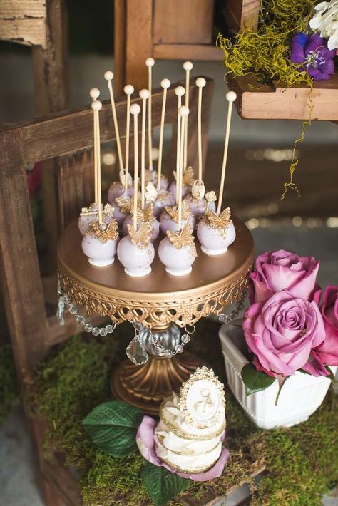 Love these stunning butterfly cake pops at this beautiful Enchanted Garden birthday party! See more party ideas and share yours at CatchMyParty.com Enchanted Garden Birthday Party, Enchanted Garden Birthday, Garden Birthday Party Ideas, Butterfly Garden Party, Garden Birthday Party, Butterfly Birthday Party, Chicken Gifts, Garden Party Birthday, Victorian Garden