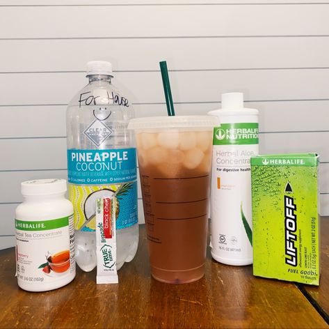 [Herbalife products:] 1 serving each of Rasberry Tea, Mandrin Aloe, & Lemon-Lime Liftoff [Add-Ins:] Lime Tart cherry drink mix powder + Pineapple coconut sparkling water (both found at Walmart) Pineapple Liftoff Recipes, Herbalife Tea Recipes Lemon Lime Liftoff, Lime Liftoff Tea Recipes, Loaded Tea Recipes Herbalife Coconut, Herbalife Pineapple Liftoff, Loaded Tea Recipes Herbalife Lime Liftoff, Herbalife Tea With Lemon Lime Liftoff, Herbalife Relaxation Tea Recipe, Lemon Lime Liftoff Tea Recipes