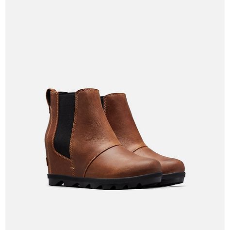 Women’s Joan of Arctic Wedge II Chelsea Boot (was the Lea) | SOREL Sorel Explorer Joan Boot Outfit, Sorel Explorer Joan Boot, Comfy Wedges, Joan Of Arctic Wedge, Sorel Joan Of Arctic, Sorel Joan, Comfortable Wedges, Wedge Bootie, Sorel Boots