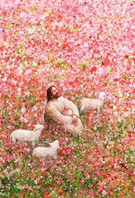 A Man, Sheep, A Woman, Jesus, Quotes, Flowers, Art