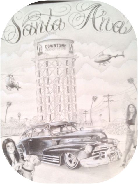 Oldies Letters, Orange County Tattoo, County Tattoo, Chicano Style, Prison Art, Chicana Style, Latina Outfits, Chicano Art Tattoos, Chicano Drawings