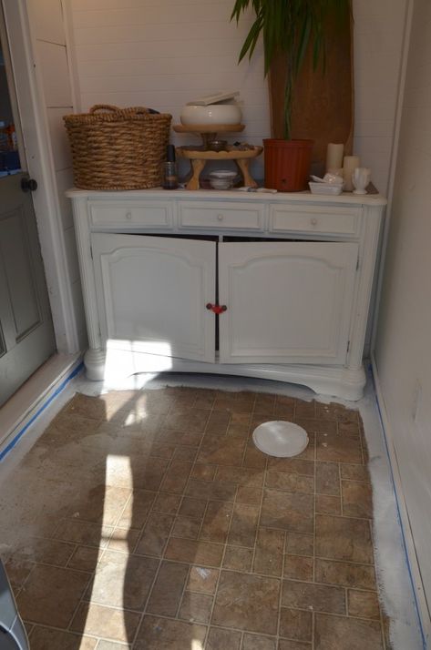 When it's Time to Paint Your Ugly Floor - Nesting Place Porch Laundry Room, Grey Painted Floor, Types Of Walls, Painted Cement Floors, Painting Floors, Conservatory Ideas, Painting Cement, Sweep The Floor, Stop Waiting