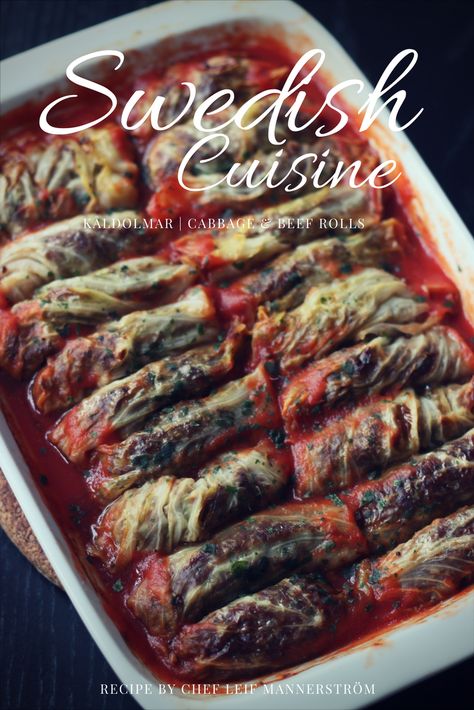 Swedish Cuisine: Cabbage Rolls Swedish Cabbage Rolls, Swedish Cuisine, Swedish Food, Swedish Chef, Beef Roll, Stuffed Cabbage, Wine Dinner, Scandinavian Food, Swedish Recipes