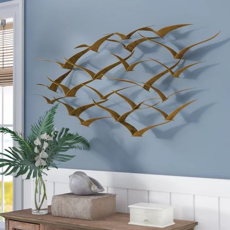 Birds Wall Decor, Fish Wall Decor, Traditional Style Decor, Bird Wall Decor, White Ceramic Vases, Flying Bird, Tree Wall Decor, Bird Sculpture, Beachcrest Home