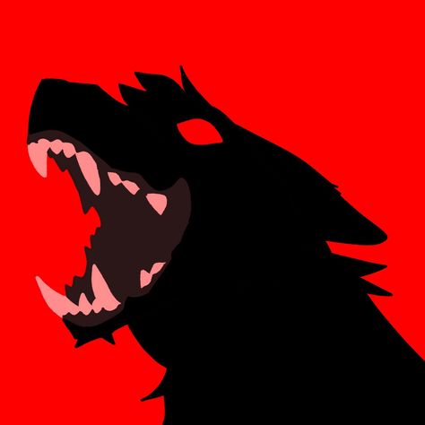 #wolf #art #scared #black Wolf Art, An Animal, Red Background, Red, Black, Art