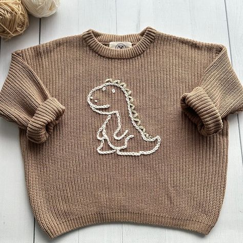 MooseCozy - Etsy Embroidery Sweaters, Jumper Ideas, Kids Sweater Pattern, Crochet Baby Sweater Pattern, Clothes Embroidery Diy, Crochet Baby Sweater, Personalized Sweater, Baby Sweater Patterns, Embroidery Sweater