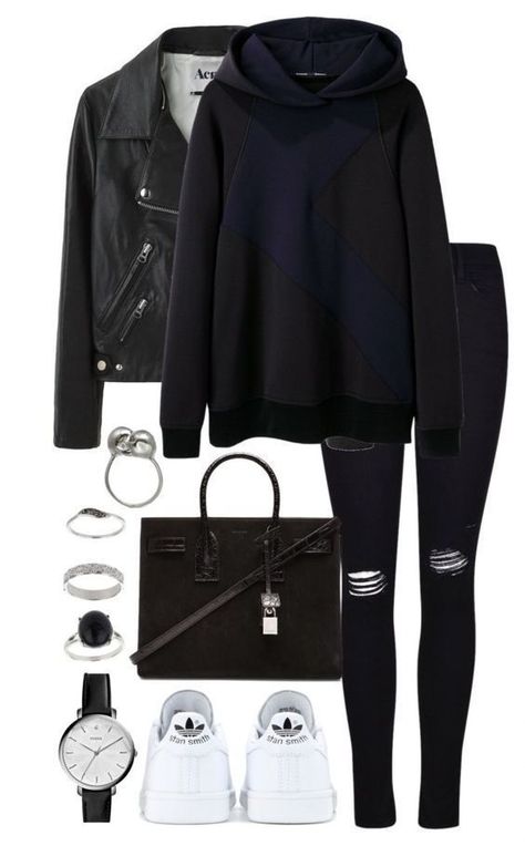 c5cc17e395d3049b03e0f1ccebb02b4ddesc38195778ri Looks Black, Teenager Outfits, Frame Denim, Teen Fashion Outfits, Proenza Schouler, Outfits Casuales, Black Outfit, Cute Casual Outfits, Wearing Black