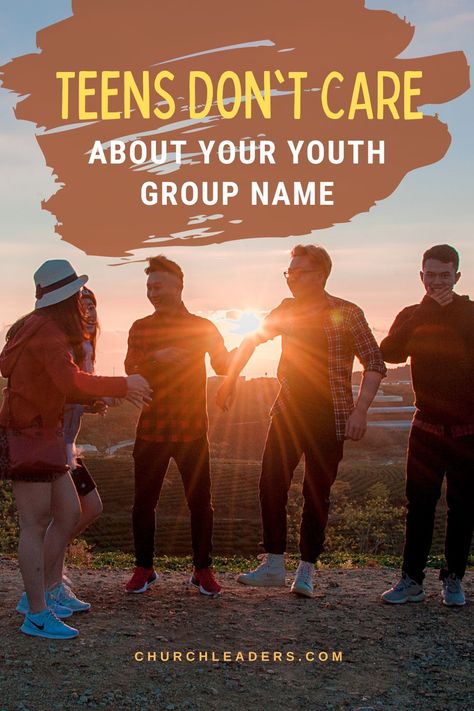 We spend so much time on coming up with the coolest names for everything we do. Guess what? Your youth group name doesn't matter. #youthmin #stumin #youthministry #studentministry #youthleader #studentpastor Youth Ministry Ideas, Church Scavenger Hunt Youth Groups, Bible Lessons For Teenagers Youth Groups, Youth Group Names, Youth Sermons, Preteen Ministry, Teen Ministry, Ministry Leadership, Group Names Ideas