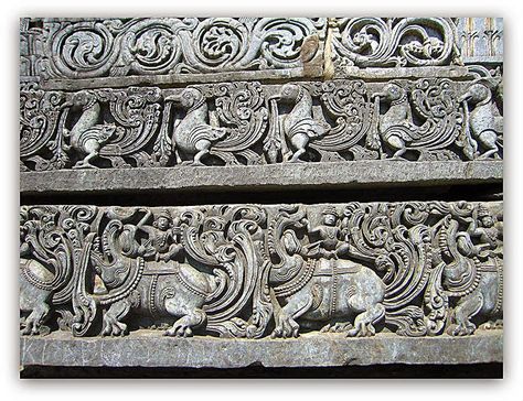 Belur and Halebidu - 900 year old  Hoysala Architecture Temple, India Hoysala Sculpture, Temple Carvings, Hoysala Architecture, Art Deco Design Graphics, Historical Sculptures, Temple India, Ancient Drawings, Indian Temple Architecture, Ancient Indian Architecture