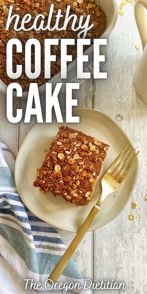 Whole Wheat Coffee Cake Recipes, Applesauce Coffee Cake, Quick Coffee Cake, Simple Coffee Cake, Disconnect From The World, Healthy Coffee Cake, Greek Yogurt Cake, Healthy Food Board, Breakfast Coffee Cake