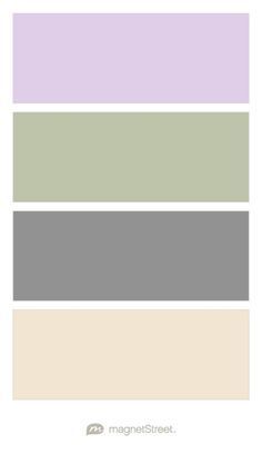 Lavender, Sage, Classic Gray, and Champagne Wedding Color Palette - custom color palette created at MagnetStreet.com Champagne Living Room, Office Cottage, Sage Living Room, Sage Color Palette, Lavender Kitchen, Lavender Bathroom, Lavender Color Palette, Lavender Bedroom, Champagne Wedding Colors