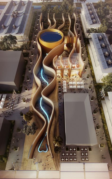 Sand dune-inspired designs unveiled for UAE Milan expo pavilion | Design Week Architecture Cool, Pavilion Design, New Architecture, Foster Partners, Norman Foster, Expo 2015, Amazing Buildings, Futuristic Architecture, Beautiful Architecture