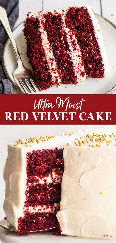 Best Red Velvet Cake Recipe, Red Velvet Cake Recipe Easy, Easy Cream Cheese Frosting, Best Red Velvet Cake, Bolo Red Velvet, Soft Cake, Red Velvet Cake Recipe, Velvet Cake Recipes, Handle The Heat