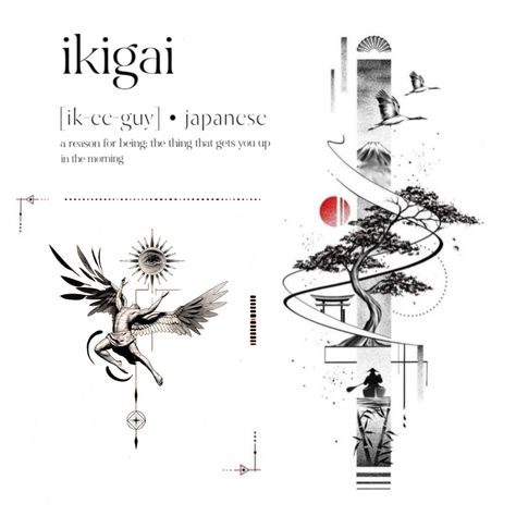 Ikigai Tattoo Design, Ukiyoe Tattoo, Ikigai Tattoo, Aura Tattoos, Tattoo Japan, Dragon Mythology, Tattoos To Cover Scars, 2024 Art, Tattoo Inspiration Men