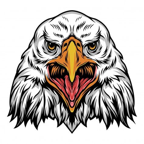 Colorful angry eagle head template | Free Vector #Freepik #freevector #vintage #bird #animal #retro Logo Film, Eagle Icon, Wild Eagle, Eagle Artwork, Eagle Silhouette, Eagle Face, Eagle Vector, Diy Patch, Construction Business Cards