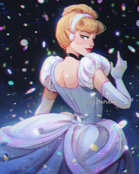 Cinderella Fanart, Disney References, Luz Tapia Art, Cinderella Aesthetic, Cinderella Art, Cinderella Disney, Tape Art, Princesa Disney, Modern Disney