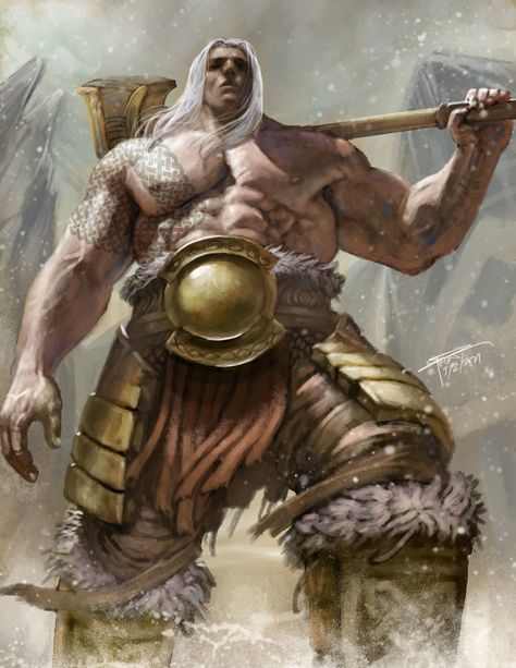 Barbarian Character Design Male, Pathfinder Character, Fantasy Collection, Seven Deadly Sins Anime, Fantasy Races, God Art, Comic Book Covers, Fantasy Warrior, Character Design Male