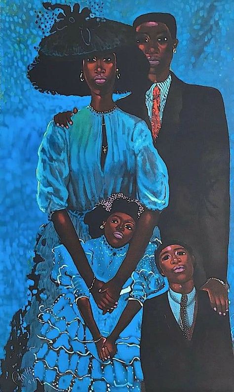 Geoffrey Holder, Blk Art, Black Folk Art, Family Portrait Painting, African American Artwork, Black Family, Family Painting, Muse Art, Afrocentric Art