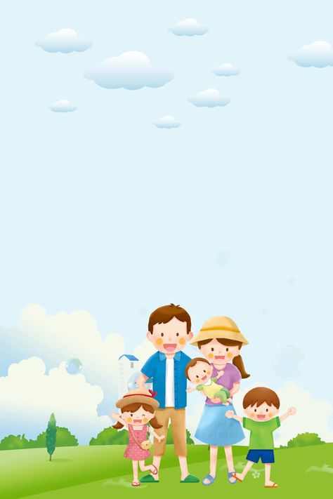 Grass Scenery, International Family Day, 가족 일러스트, Travel Background, Free Background Photos, Background Cartoon, Summer Cartoon, Map Pictures, Cartoon Cartoon