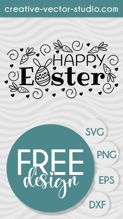 Free Easter Svg Files For Cricut, Easter Svg Free, Easter Logo, Free Easter Svg, Silhouette Cameo Freebies, Cricket Crafts, Spring Pillow, Designs For Cricut, Happy Easter Sign