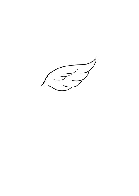 Side Wings Tattoo, Angel Wing Doodle, Single Wing Tattoo, Small Angel Tattoo, Tiny Tattoos For Women, Small Finger Tattoos, Angel Wings Tattoo, Wing Tattoo, Simple Phone Wallpapers