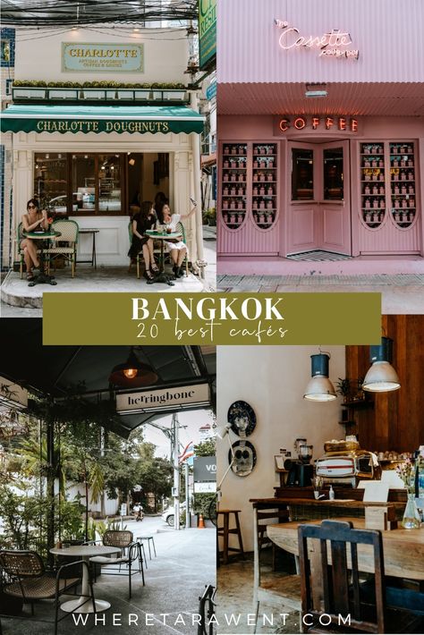 20 of the Best Cafés + Most Aesthetic Coffee Shops in Bangkok — Where Tara Went Bangkok Cafe Aesthetic, Bangkok Aesthetic, Thailand Bucket List, Bangkok Shopping, Barista Fashion, Thailand Itinerary, Bangkok Travel, Adventure Photos, Coffee Heart