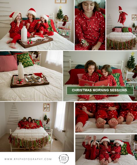 Milk and cookies mini session, holiday bed, Christmas Morning photo session Family Christmas Bed Photoshoot, Holiday Bed Photoshoot, Christmas Cookies And Milk Photoshoot, Milk And Cookies Christmas Photo Shoot, Sibling Christmas Photos On Bed, Cookies And Milk Christmas Photoshoot, Christmas In Bed Photoshoot, Christmas Bed Pictures Kids, Christmas Pictures On Bed