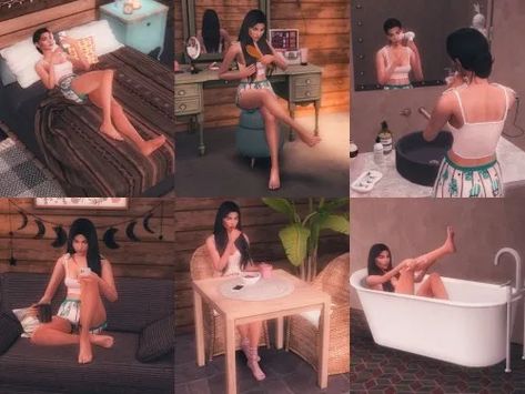 Morning Poses Sims 4 Couple Poses, Sims 4 Piercings, Sims 4 Black Hair, Sims 4 Traits, Sims 4 Clutter, Sims 4 Mm Cc, Hot Poses, Sims 4 Mm, Apply Makeup