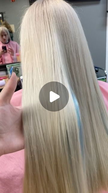 Meggie on Instagram: "She got her mermaid moment 😍🧜🏻‍♀️💙
•
•
•
•
•
#hairstylist #aquamarine #aquamarinehair #blonde #platinumblonde #novascotiahairstylist #novascotiahair #fashioncolor #vividcolor #bluehair #peekaboohair #canada #pulpriothair #pulpriot #pulpriotpowder #canadian #novascotia #hi #howareyou" Blonde Hair Purple Roots, Purple Roots, Peekaboo Hair, Pulp Riot Hair, Pulp Riot, Aqua Marine, Platinum Blonde, Fashion Colours, Blue Hair