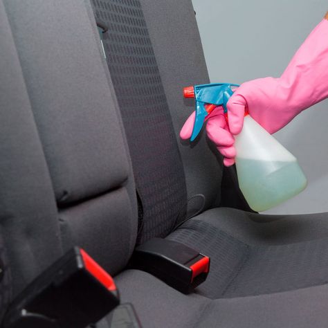 How to Get Stains Out of Car Seats in 5 Steps | The Family Handyman Clean Cloth Car Seats, Diy Upholstery Cleaner, Car Seat Cleaner, Car Upholstery Cleaner, Cleaning Car Upholstery, Car Seat Upholstery, Clean Car Seats, Diy Stain Remover, Baby Parenting