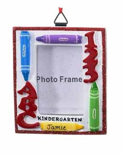 Need a gift for your son or daughter's kindergarten teacher?  Here is the perfect frame ornament!  You can include a school picture of your child and we will personalize it for you.  Only $10.95 at www.ornamentshop.com Picture Frame Ornament, Kindergarten Photos, Kindergarten Pictures, Preschool Pictures, Photo Frame Ornaments, Frame Ornament, Picture Frame Ornaments, Christmas Kindergarten, Abc 123