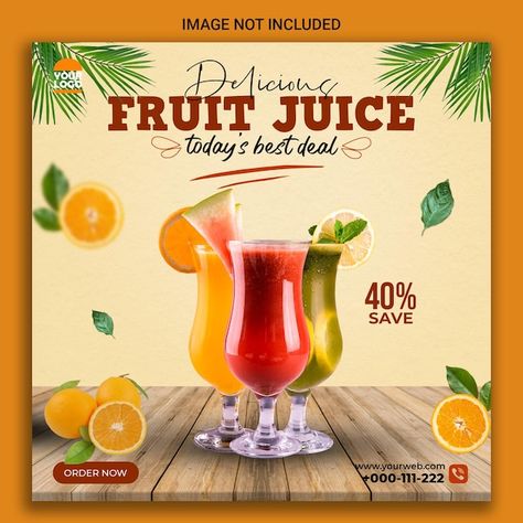 Fruit Juice Banner Design, Juice Banner Design, Juice Social Media Design, Fruit Juice Poster, Fruit Juice Design, Juice Social Media Post, Pop Packaging, Date Juice, Juice Poster