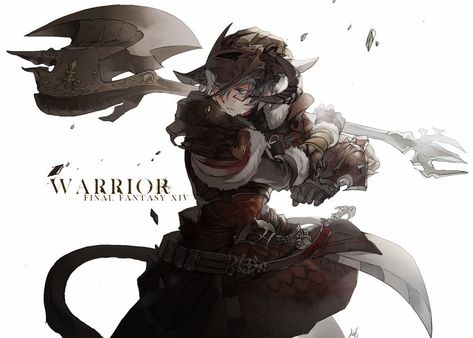 Ffxiv Warrior, Square Enix, Classic Series, Final Fantasy Xiv, Creature Design, Swords, Final Fantasy, Video Games, Fan Art