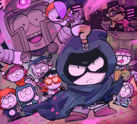 The Fractured But Whole Fanart, Southpark Superhero, South Park Tfbw, South Park Comics, Sp Fanart, South Park Game, Kenny South Park, North Garden, South Park Funny