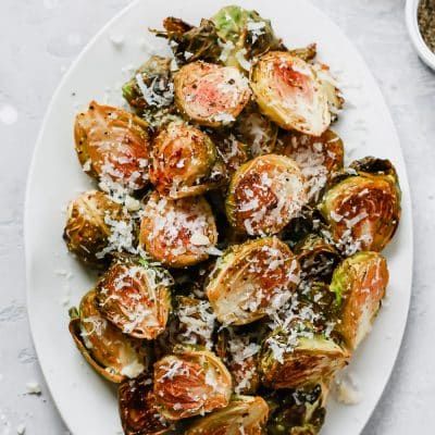 Paleo Lemon Roasted Breast Chicken - Primavera Kitchen Parm Crusted Brussel Sprouts, Roasted Recipes, Keto Veggies, Sprouts Recipes, Tilapia Recipe, Brussel Sprout Recipes Roasted, Crusted Tilapia, Food Cookies, Broccoli Recipe