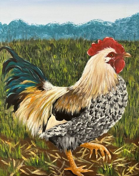 How to Paint a Rooster | art, image, art of painting, tutorial | For everyone who has been wanting a rooster painting! Here is a step by step tutorial on how to paint a rooster. This is how I would paint one but I... | By Emily Seilhamer Art How To Paint A Rooster, Beauty Quiz, Art Of Painting, Rooster Painting, Rooster Art, Sketch Journal, The Rooster, A Sky, Art Instructions