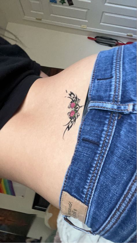 Rose Tramp Stamp, Tramp Stamp, Waist Tattoos, Beautiful Dresses For Women, Woman Painting, Future Tattoos, Pretty Tattoos, Aesthetic Photography, Cute Tattoos