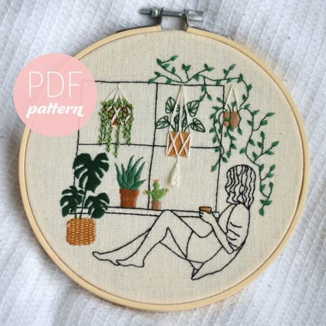 Embroidery Pattern Design, Feminist Embroidery, Mom Embroidery, Plant Embroidery, Modern Hand Embroidery Patterns, Modern Embroidery Kit, Diy Embroidery Kit, Different Stitches, Hand Embroidery Projects