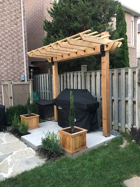 Grill Enclosure, Bbq Shelter, Backyard Fence Decor, Patio Addition, Outdoor Patio Area, Backyard Barbeque, Grill Gazebo, Wood Pergola, Bbq Cover