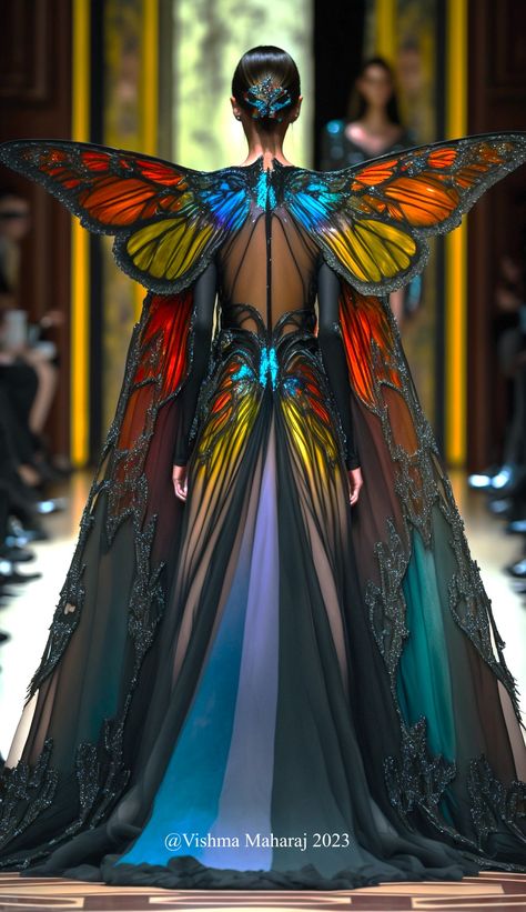 Butterfly Gown, Butterfly Fashion, Fantasy Dresses, Creative Freedom, Fantasy Gowns, Fairytale Dress, Fantasy Costumes, Butterfly Dress, Dreamy Dress