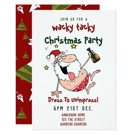 Funny Christmas Party Invitations, Quirky Invitations, Tacky Christmas Party, Funny Drunk, Christmas In England, Christmas Party Themes, Tacky Christmas, Christmas Party Invitation, Volunteer Work