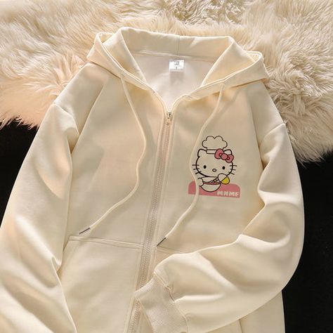 Sanrio – Juneptune Tapeta Hello Kitty, Sanrio Clothes, Hello Kitty Hoodie, Preppy Women, Kitty Clothes, Hello Kitty Clothes, Hello Kitty Accessories, Beige Top, Hello Kitty Items