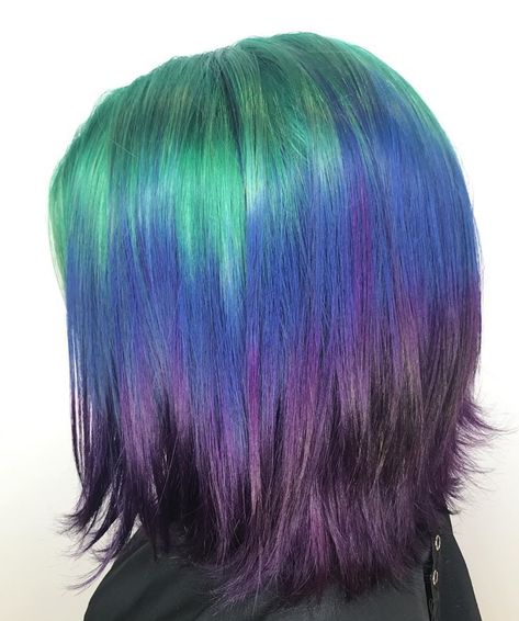 Peacock Hair, Color Inspo, Hair Inspo Color, Green Hair, Hair Cut, Purple Hair, 5th Grade, Blue Hair, Cut And Style