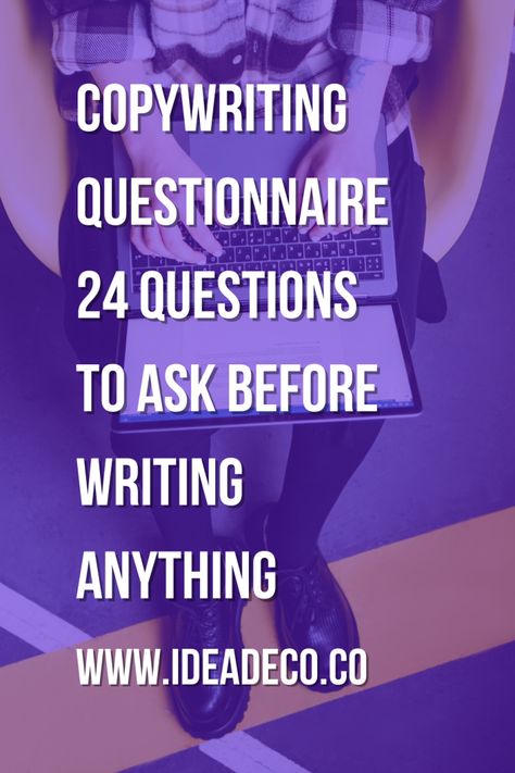 Client Questionnaire, Copywriting Business, Unique Selling Proposition, Persuasive Writing, Customer Stories, Specific Goals, What If Questions, Social Media Engagement, Writing Process