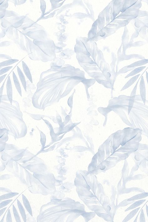 Blue botanical background, leaf graphic | free image by rawpixel.com / ton Blue Wallpaper Texture, Background Leaf, Botanical Background, Leaf Graphic, Boho Background, Creative Backdrops, Watercolor Leaf, Wallpaper Seamless, Wallpaper Watercolor